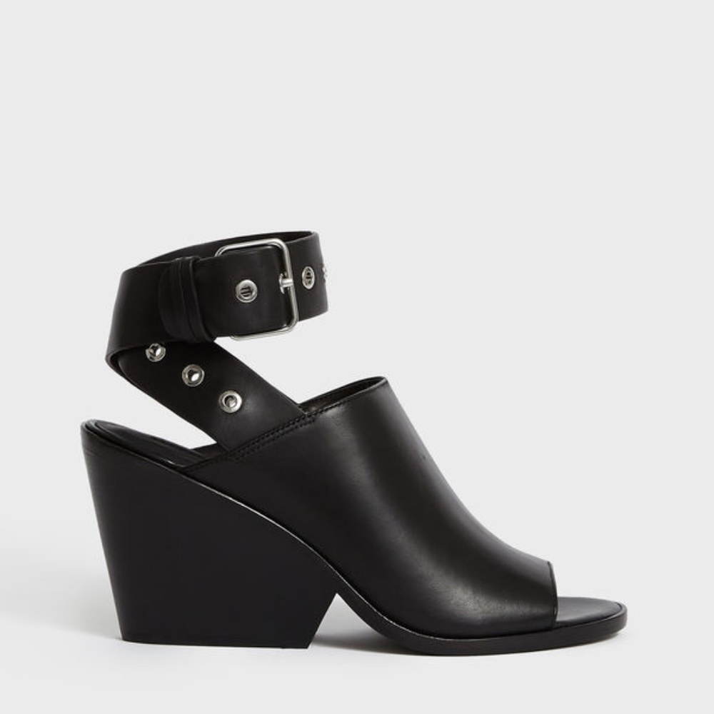 ALL SAINTS Pomola leather heeled sandals - Picture 1 of 8